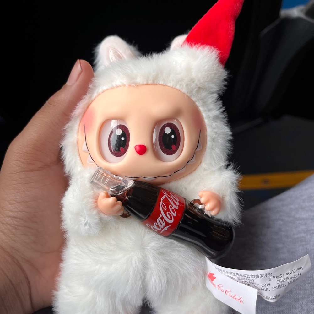 Coca Cola White and Red Plush Action Figure
